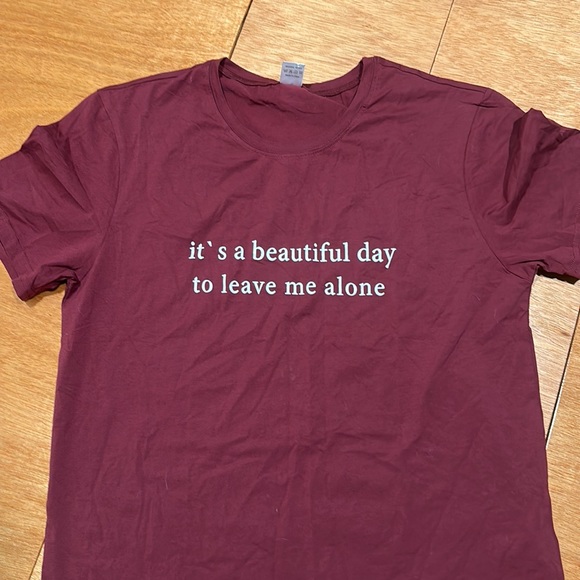 YITAN Letter Print Short Sleeve O Neck Women T Shirt Top - Picture 1 of 1